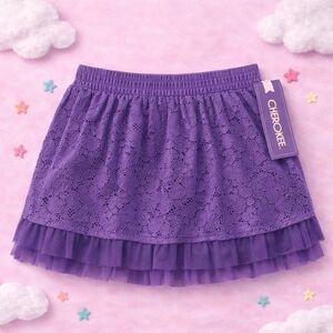 Cherokee Purple Lace Ruffle Skirt